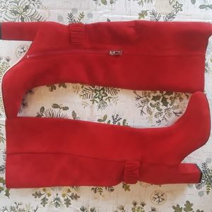 VIA SPIGA Red Suede 'Shayla' boots NEW! 7M/37 Eur